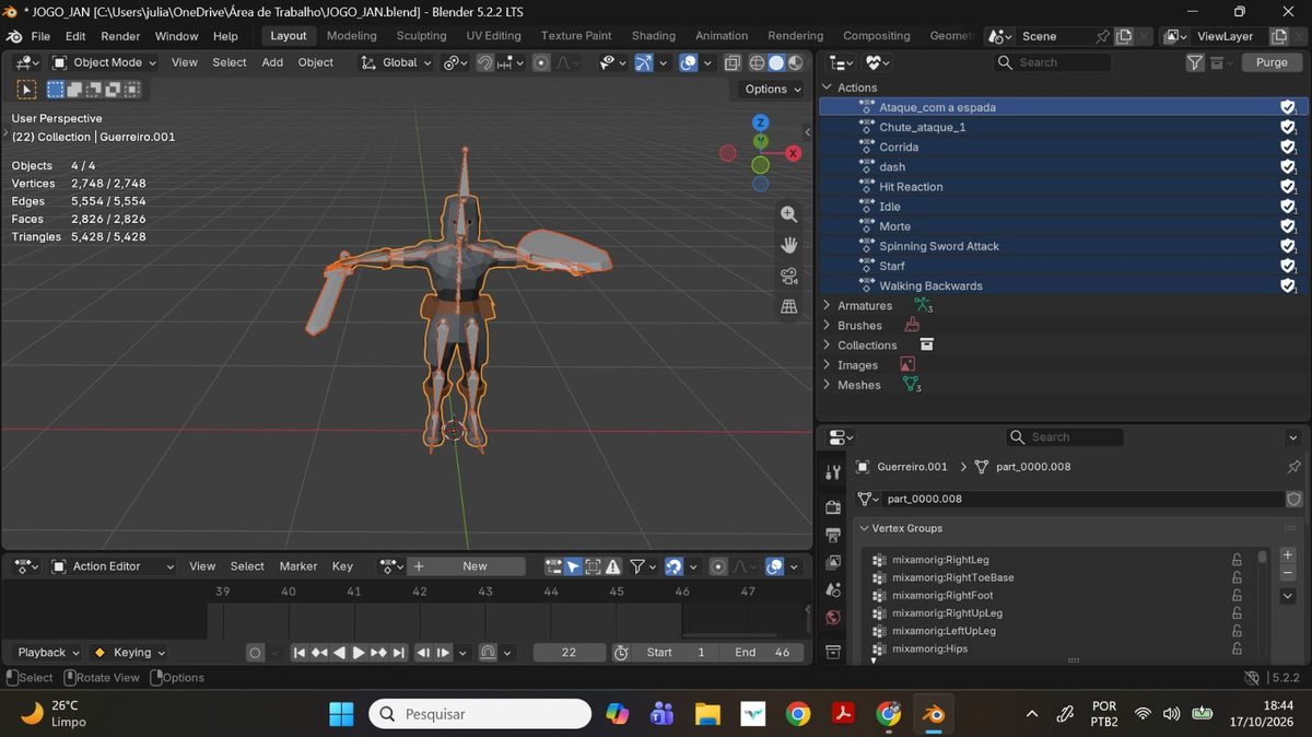 Desenvolvimento em andamento